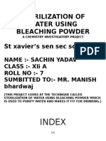 Sterlization of Water Using Bleaching Powder