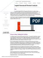 U of A ANSYS Tutorials - Coupled Structural - Thermal Analysis