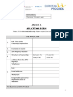 Annex A - Application Form