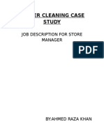 Carter Cleaning Case Study: Job Description For Store Manager