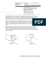 AEN033 OTDR Return Loss Measurement