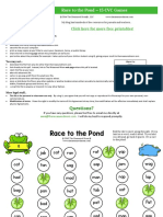 Race To The Pond - 15 CVC Games: Click Here For More Free Printables!