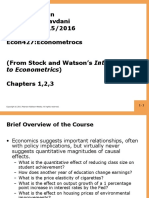 Econ 491: Econometrics Stock and Watson