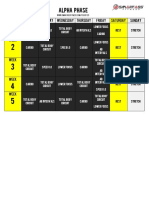 Focus T25 Alpha Schedule