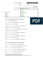 Simple Past 40 Irregular Verbs To Be Worksheet PDF