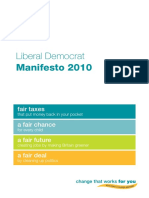 Liberal Democrat General Election 2010 Manifesto