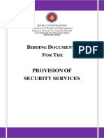 Bidding Documents For The Provision of Security Services