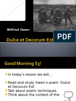 Owen's Dulce Et Decorum Est