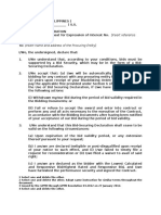 Bid Securing Declaration Sample Form