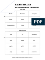 Comparative and Superlative Card Game