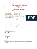 Signals and Systems TE2035: Module 2, Activity 2