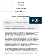 Tyrone Adams v. United States, 474 U.S. 971 (1985)