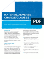 Material Adverse Change Clauses