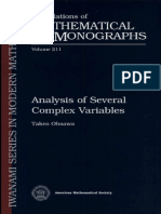 Analysis of Several Complex Variables Takeo Ohsawa PDF