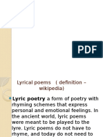Analysing The Various Forms of Poetry Lyrical Poems Ballads