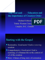 Education and Creation Order
