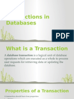 Transactions in Databases