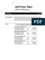 Single-Coated Foam Tapes: 4100 4300 4500 4700 Series