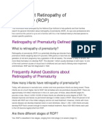 Facts About Retinopathy of Prematurity
