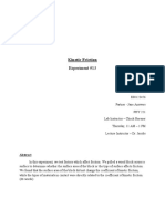 Kinetic Friction: Experiment #13