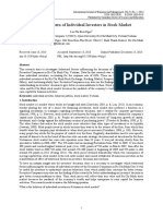 Behavior Pattern of Individual Investors