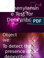 Diphenylamin e Test For Deoxyribose: By: Anne Marielle D. Manalo
