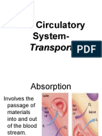 The Circulatory System-: Transport