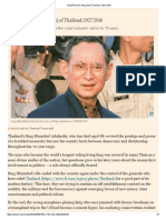 King Bhumibol Adulyadej of Thailand, 1927-2016