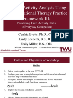 Updated Activity Analysis Using The Occupational Therapy Practice Framework III