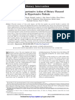 Potent Antihypertensive Action of Dietary Flaxseed in Hypertensive Patients