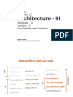 History of Module - II: Architecture - III