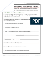 Is It Independent Clause or Dependent Clause