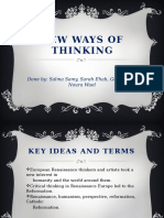 New Ways of Thinking: Done By: Salma Samy, Sarah Ehab, Gihad Izad, Noura Wael