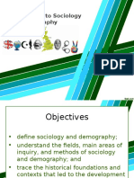 Introduction To Sociology and Demography