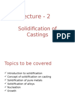 Solidification of Casting