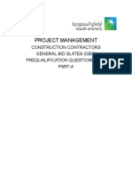 Project Management PQQ Part A