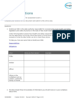 BSBWHS201 Assessment Event 1 Theory Questions V1.0