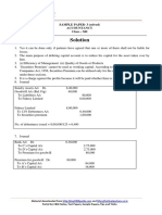 Solution: SAMPLE PAPER-3 (Solved) Accountancy Class - XII