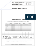 PT Borneo Mitra Sinergi: Subcontract Plan