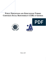 Public Perceptions and Expectations Toward Corporate Social Responsibility (CSR) in Georgia 