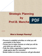 Strategic Planning by Prof.B. Manchanda: January, 2016