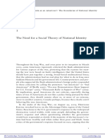 The Need For A Social Theory of National Identity: More Information