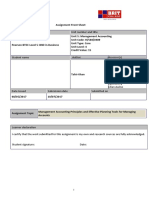 Part 1 Final Management Accounting Assignment Brief