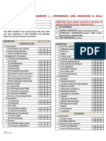 Telemetry-Intermediate Care Skills Checklist