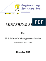 Mini Shear Study, West Engineering Services, Inc., Final Report, December 2002