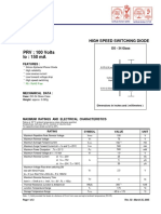 PRV: 100 Volts Io: 150 Ma: High Speed Switching Diode