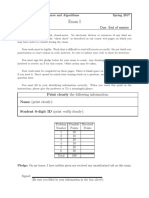 CSE 247 Data Structures and Algorithms EXAM1 SPRING 2016