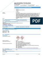 Copper (II) Sulfate, Pentahydrate: Safety Data Sheet