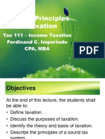 Gen. Principles of Taxation