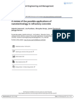 A Review of The Possible Applications of Nanotechnology in Refractory Concrete